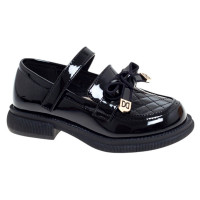 Туфли для девочки (Сказка) черные верх-искусственная кожа лак подкладка-натуральная кожа размерный ряд 29-33 арт.R962194727BKP