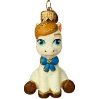 Украшение на ёлку стекло (серия Символ года) 07см "Пони мальчик" п/уп. арт.ФУП4-2467/1