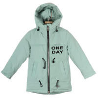 Куртка осенняя для девочки (Yibeier ) размерный ряд 26/98-30/122, артикул eks-23-1-3 ,цвет мятный