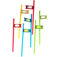 Трубочки для коктейля с флажком 08шт/наб. арт.6065195