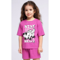 Футболка для девочки (CLE) артикул 836125/56зз_п р.28/104-32/128 цвет светло-малиновый