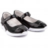 Туфли для девочки (Kapika) черный верх-искусственная кожа подкладка-натуральная кожа размерный ряд 33-37 артикул 23810п-1