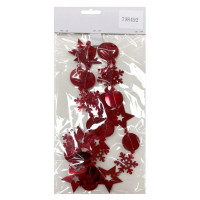 Украшение декоративное "Бусы" 180см восторг алый арт.86895