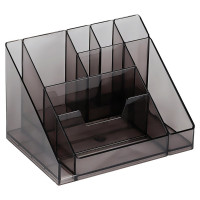 Подставка для канцелярских принадлежностей (СТАММ) КАСКАД тонированный серый арт.ОР14