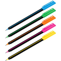 Ручка шариковая непрозрачный корпус Luxor Stick Soft Touch син/масл/игла 0,7мм трехгранный арт.19700 Ст.50