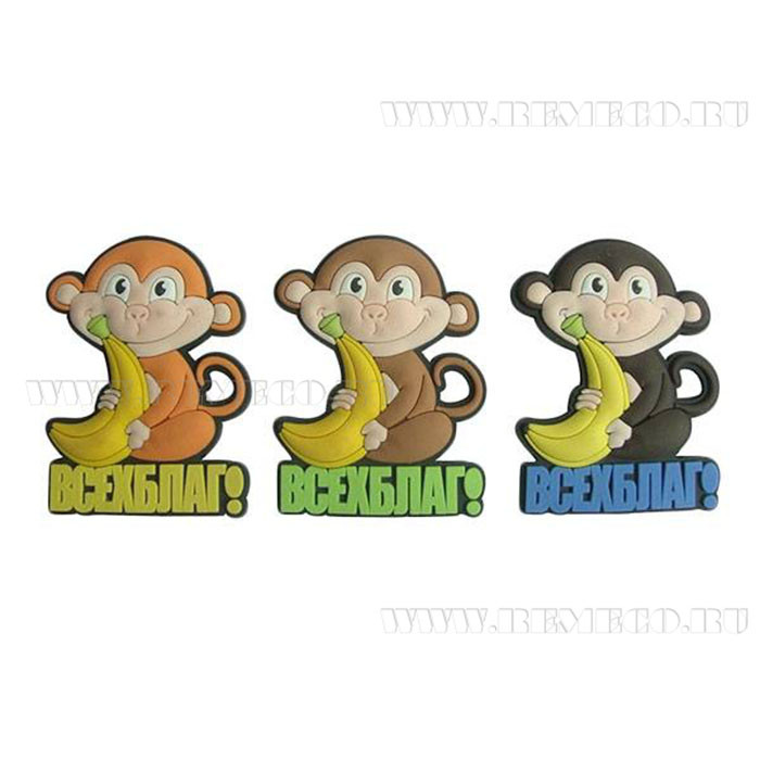 юМагнит СИМВОЛ ГОДА "Обезьяна" 7см асс. арт.663858