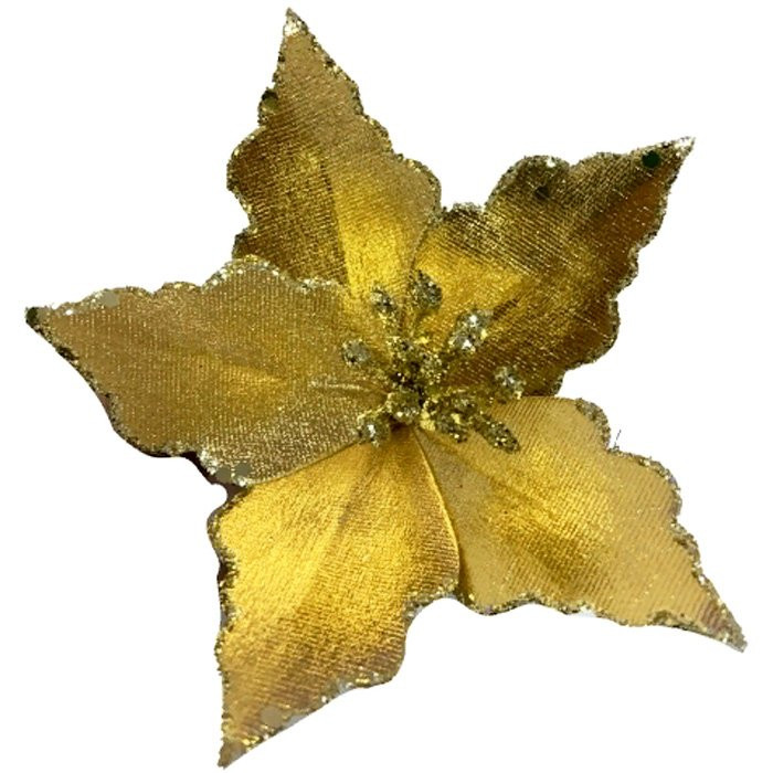 Украшение декоративное "Цветок" 15см золото арт.86974