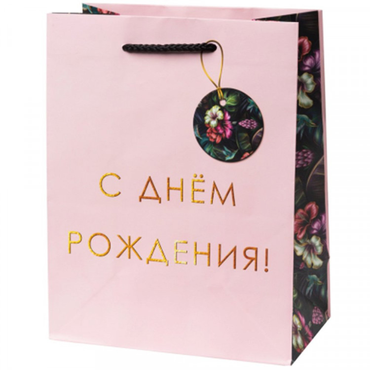 Пакет подароч. бумаж. 17,8*22,9см "С Днём Рождения! арт.87956