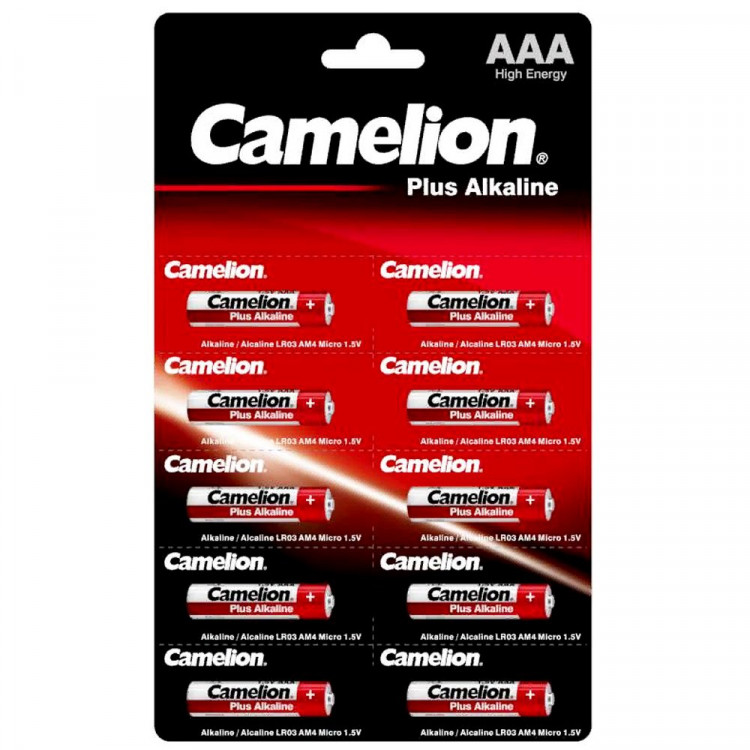 Батарейки Camelion LR03 (ААА) алкалиновые BL10 отрывной (цена за 1шт) (Ст.10)