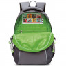 Рюкзак для мальчика (Grizzly) арт.RB-259-3/3 серый-салатовый 27х40х16см