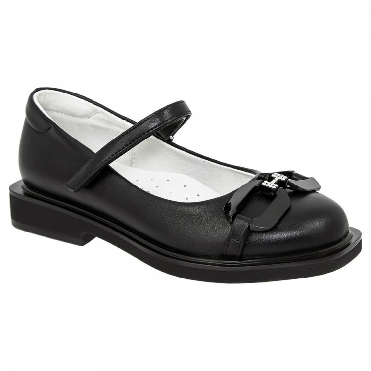 Туфли для девочки (Kenka) черный верх-искусственная кожа подкладка-натуральная кожа размерный ряд 33-38 арт.TUQ_5263-2_black