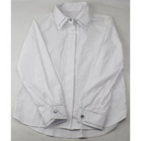 Блузка для девочки (Топтышка) длинный рукав цвет белый арт.5258 размерный ряд 34/134-42/158