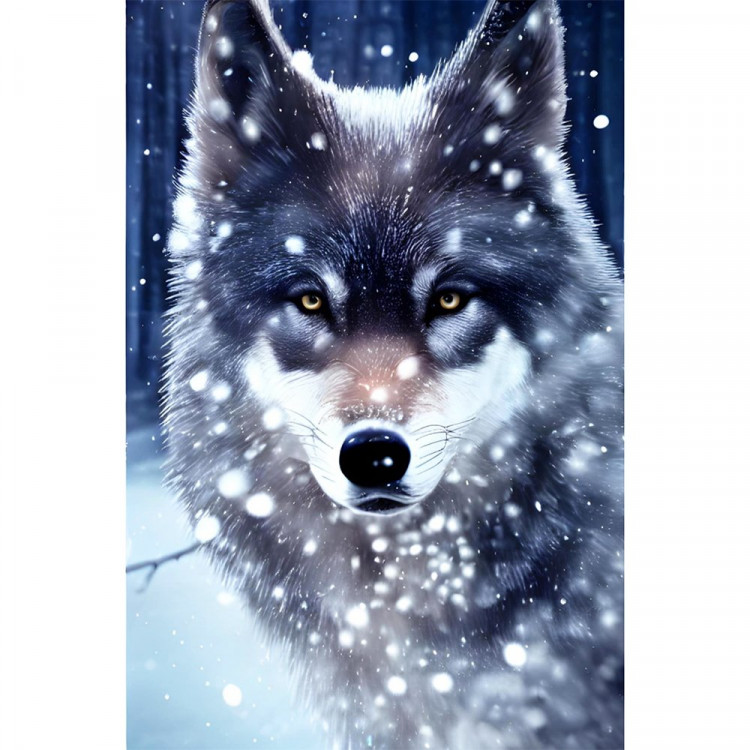 Алмазная мозаика 22х32см (РК) Дикий волк без подрамника полное заполнение арт.НД-5875