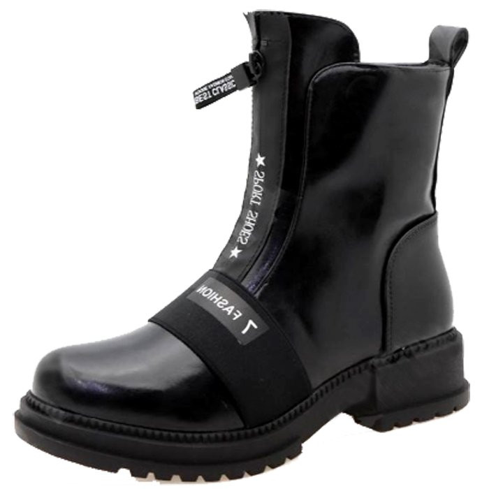 Ботинки для девочки (ТОТОШКА) черные верх-искусственная кожа подкладка-байка размерный ряд 37 арт.RC64_9