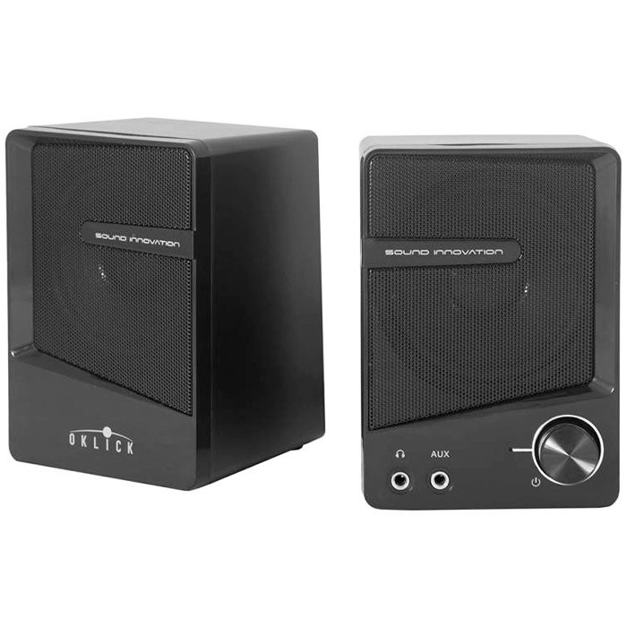 Колонки Oklick OK-126 2.0 черный 6Вт