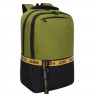 Рюкзак для мальчиков (Grizzly) арт RU-337-2/3 черный-оливковый 29х43х15 см