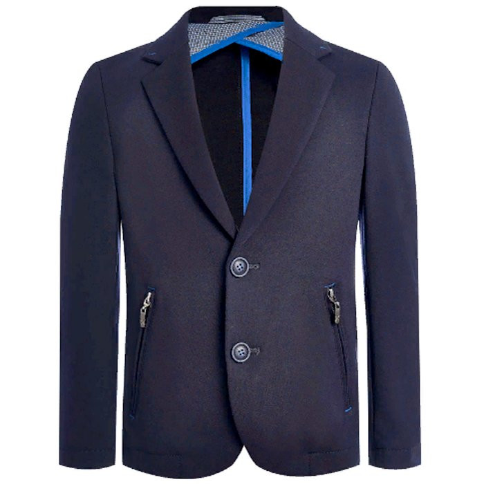 Пиджак для мальчика (Bremer) Логан классический силуэт арт.BK 181022 размер 34/140 цвет синий