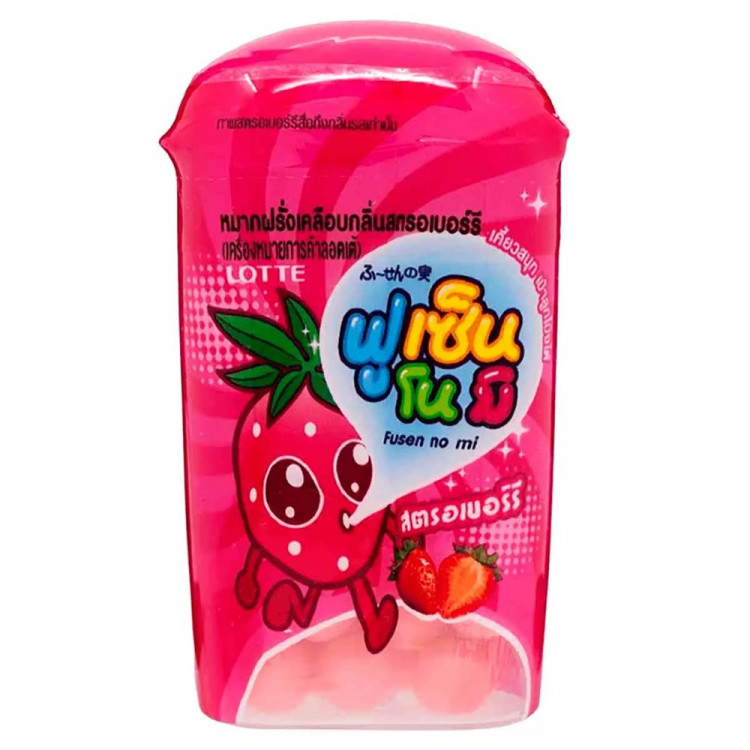 Жевательная резинка Lotte 15гр, Fuser No Mi Клубника (Ст.10)