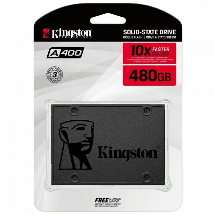 Накопитель SSD 480Gb KINGSTON A400 SA400S37/480G 480ГБ, 3.0,SATA III