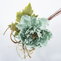 Украшение декоративное "Цветок. Пион" 10см цв.мятный арт.77995