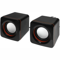 Колонки Defender SPK 33, USB 2.0, черный/оранжевый