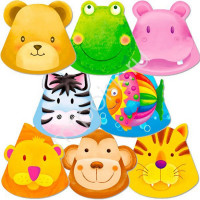 Колпак "Забавные зверята" 08шт/наб. асс. арт.108866/5438925