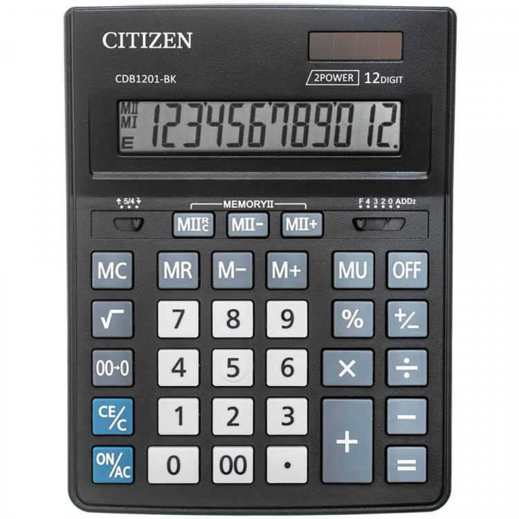 Калькулятор настольный 12 разрядов двойное питание CITIZEN Сorrect 205*155*35 (D-312)