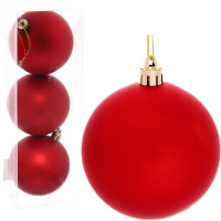 Набор шаров 08см 03шт/наб. "Матовый" цв.красный арт.183-923