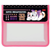 Папка школьная для тетрадей А5 на липучке 1 отделение (Hatber) Кот мечтатель арт. AMp_27072