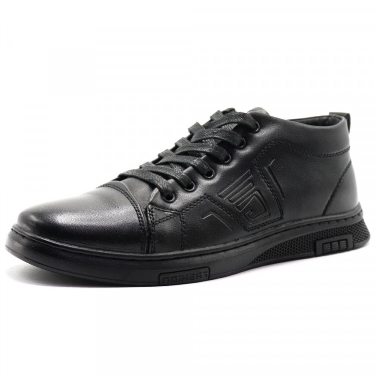 Ботинки для мальчика (SopRano) черные верх-искусственная кожа подкладка - текстиль размерный ряд 36-41 арт.amj-RA151