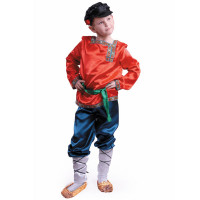 Костюм для мальчика Ванюша (рубаха,пояс,шаровары с портянками,картуз) р.28/110-40/158 ткань арт.7009