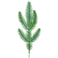 Украшение декоративное "Ветка. Хвоя пластик" 29см цв.зеленый арт.608597