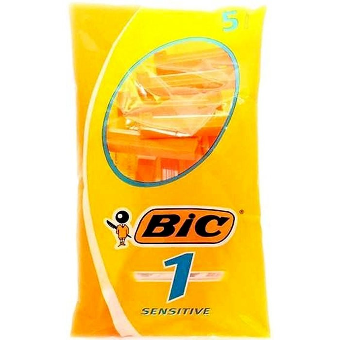 Станки одноразовые BIC Orange Сенситив с 1-м лез. 5шт/уп (Ст.10)