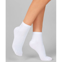 Носки женские арт.С 444 размер 23-25 хлопок 47% ПЭ 31% полиамид 17% эластан 5% цвет белый (Красная ветка)
