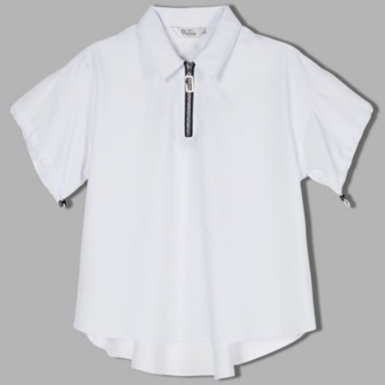 Блузка для девочки (Делорас) короткий рукав цвет белый арт.C63273S размерный ряд 46/170