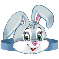 Маска карнавальная картон "ЗАЯЦ" арт.5908600