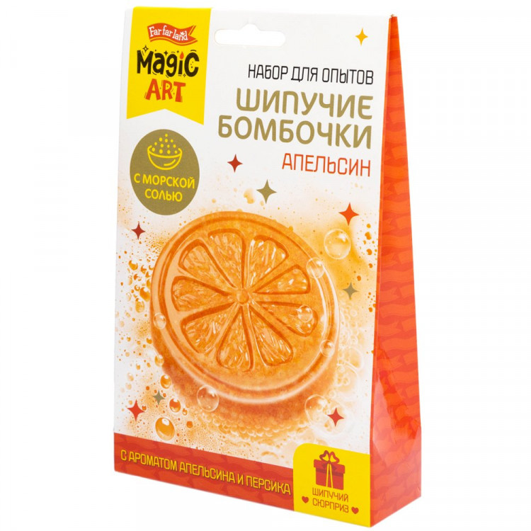 Химические опыты Бомбочка-шипучка Апельсин (ДК) арт.05581