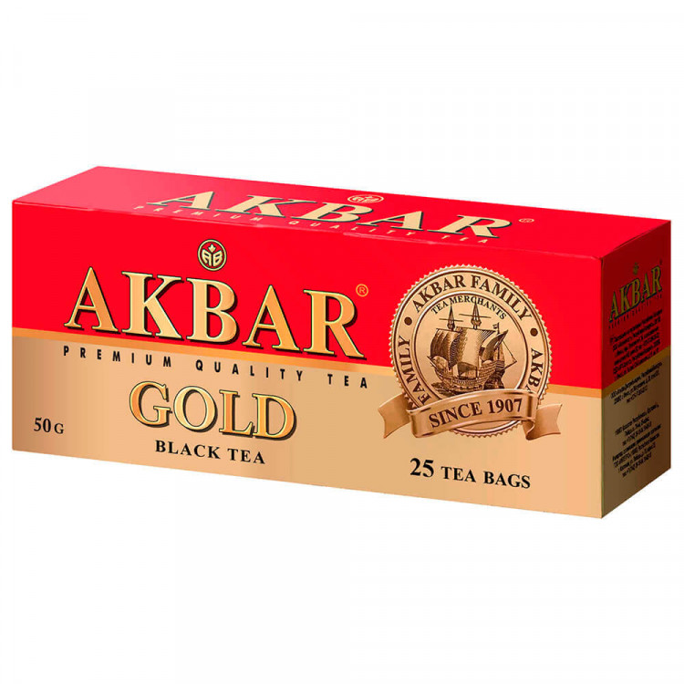 Чай Акбар 25 пакетиков Голд