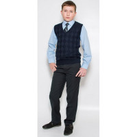 Жилет для мальчика (Либерти) арт.541/4M-V 50%хлопок/50%акрил р.30/122-128 цвет черный