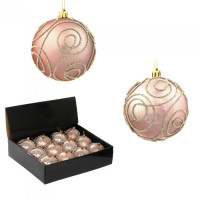 Шар пластик 08см "Волшебный завиток" розовый арт.744584