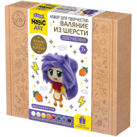 Набор для творчества Валяние шерстью Девочка Мия (ДК) 8 цветов арт.05709