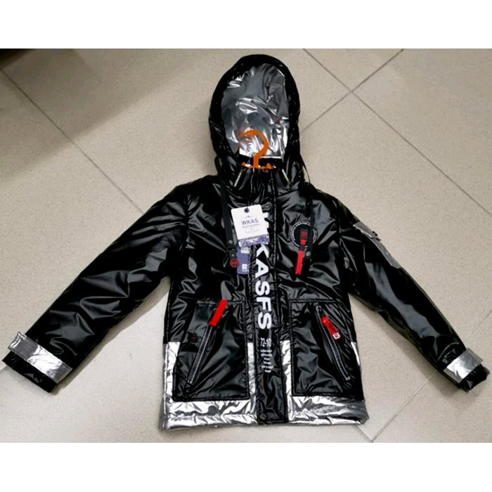 Куртка  для мальчика (WKAS) арт.WK2111 размерный ряд 32/128-40/152 цвет черный