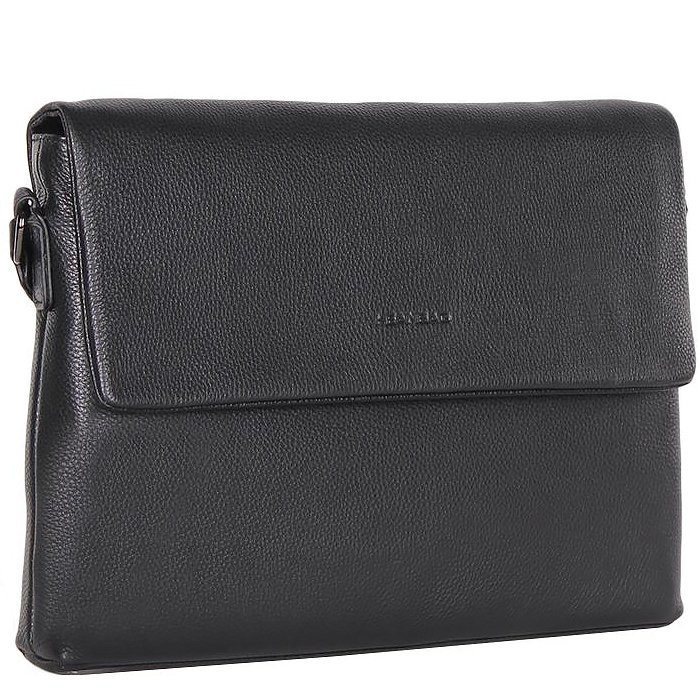 Сумка мужская 35*25*05см (S-Style) Heanbag цвет черный, натуральная кожа арт.19-66238-2H black