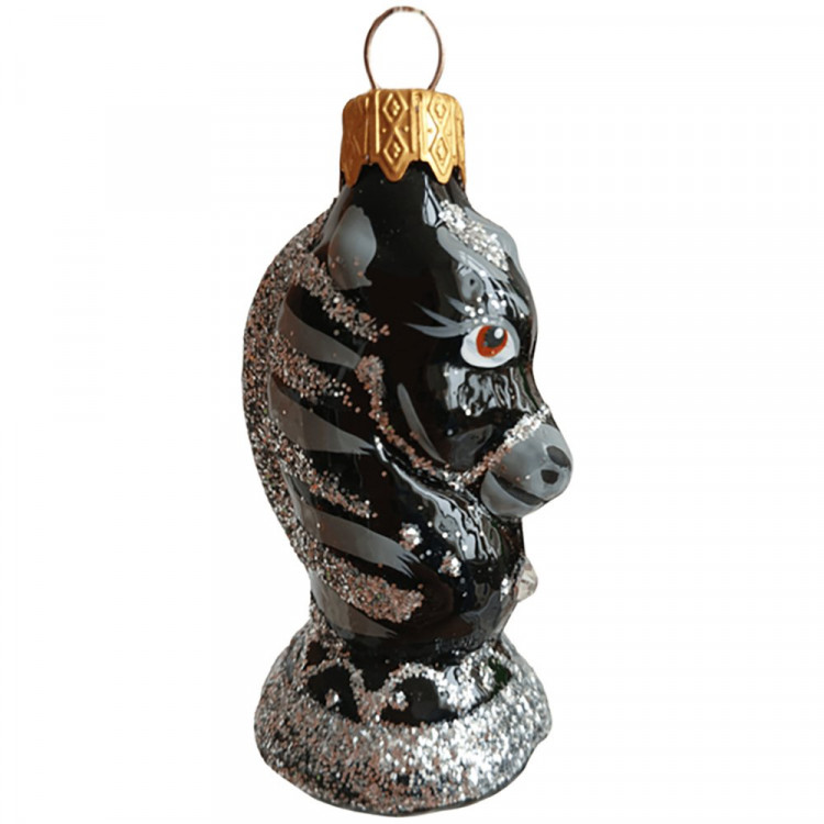 Фигурка на ёлку стекло 07см "Шахматный конь 3" п/уп. арт.ФУ-293/3