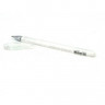 Ручка гелевая  прозрачный корпус  Crown 0,5мм белая пастель