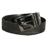 Ремень детский натуральная кожа (100 см) цвет черный арт.B-Black 8