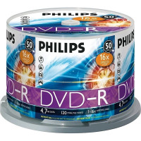Диск DVD-R Philips 4.7 Gb, 16x, Bulk (50) УПАКОВКА