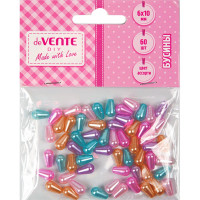 Бусины 60 штук (deVENTE) Жемчужная капля перламутровые ассорти арт.8001202