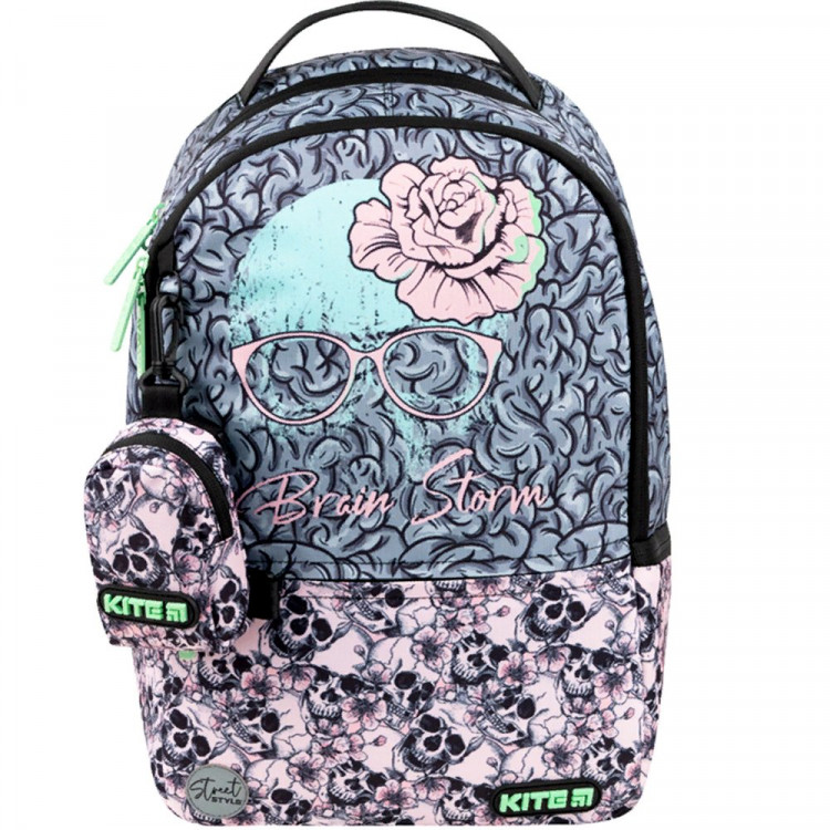Рюкзак для девочки (KITE) Education teens 40x27x15см + рюкзачок-подвеска арт.K22-2569M-3