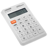 Калькулятор карманный 12разрядов deVENTE 69*114*14 белый  (DP-1612W) (Ст.1)